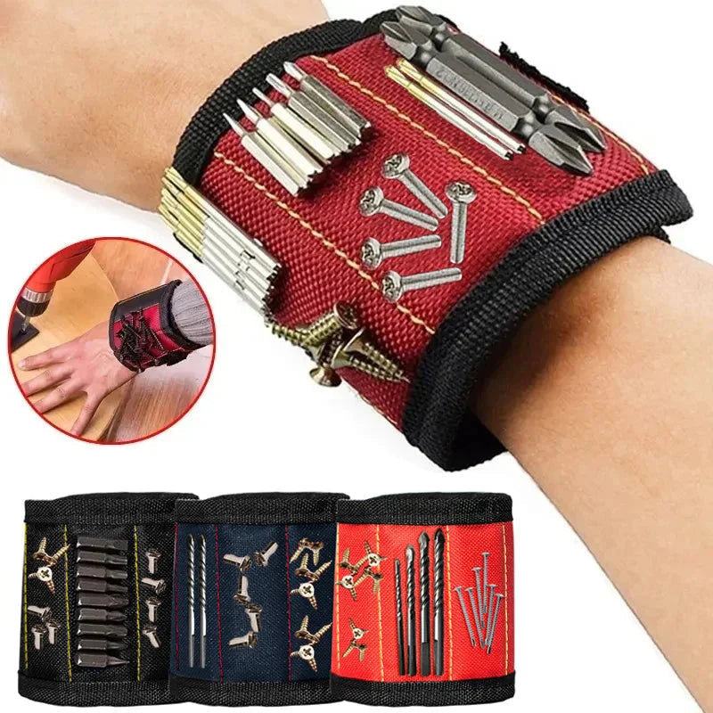 Strong Magnetic Wristband – Portable Tool Bag for Holding Screws, Nails, Nuts, Bolts, and Drill Bits